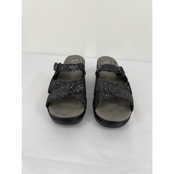 Dansko Sophie Spotted Glitter Sandals Clog Platform Heel Size 38 US 7.5-8 - Picture 4 of 10